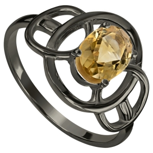 Женские Кольца Серебро Камень натуральный Цитрин