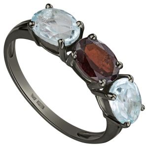 Женские Кольца Серебро Камень натуральный Гранат