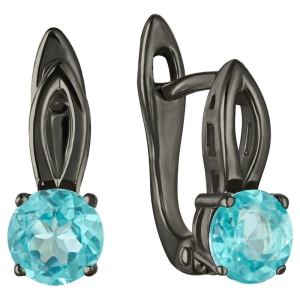 Женские Серьги Серебро Камень натуральный Апатит