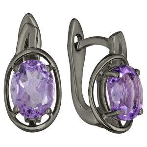 Женские Серьги Серебро Камень натуральный Аметист