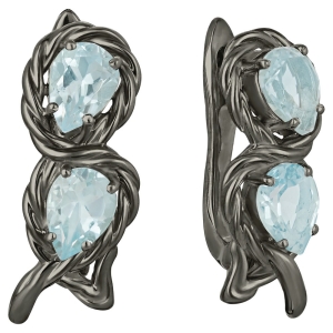 Женские Серьги Серебро Камень натуральный Топаз