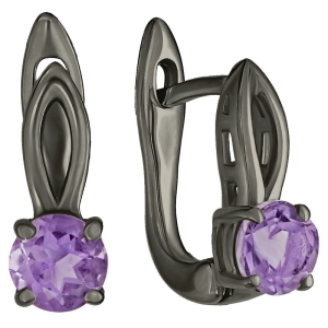 Женские Серьги Серебро Камень натуральный Аметист