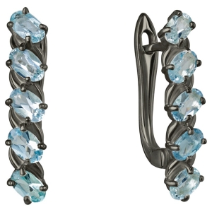 Женские Серьги Серебро Камень натуральный Топаз