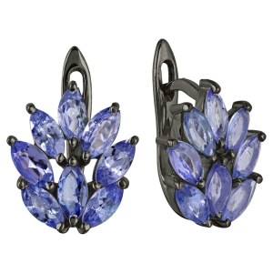 Женские Серьги Серебро Камень натуральный Танзанит