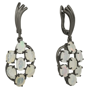 Женские Серьги Серебро Камень натуральный Опал