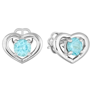 Женские Серьги Серебро Камень натуральный Апатит