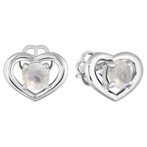 Женские Серьги Серебро Камень натуральный Лунный камень