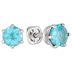 Женские Серьги Серебро Камень натуральный Апатит