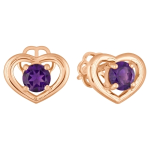 Женские Серьги Серебро Камень натуральный Аметист