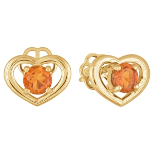 Женские Серьги Серебро Камень натуральный Цитрин