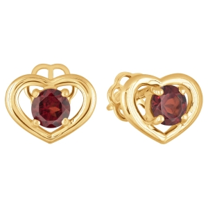 Женские Серьги Серебро Камень натуральный Гранат