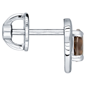 Женские Серьги Серебро Камень натуральный Раухтопаз