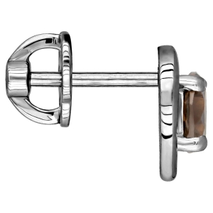 Женские Серьги Серебро Камень натуральный Раухтопаз