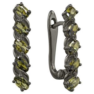 Женские Серьги Серебро Камень искусственный Нанокристалл