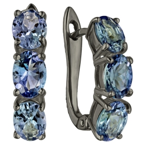 Женские Серьги Серебро Камень натуральный Танзанит