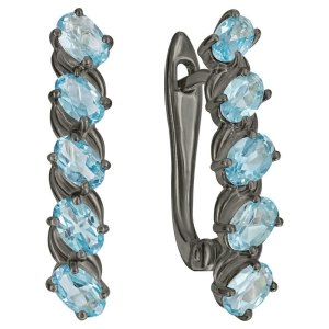 Женские Серьги Серебро Камень натуральный Топаз