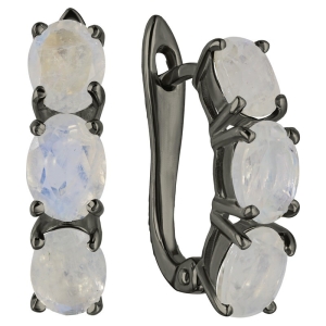 Женские Серьги Серебро Камень натуральный Лунный камень