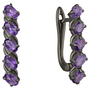 Женские Серьги Серебро Камень натуральный Аметист
