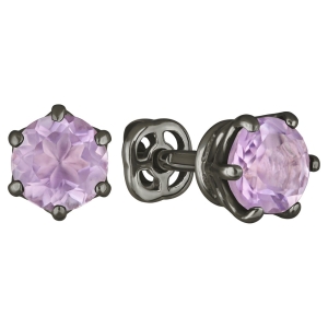 Женские Серьги Серебро Камень натуральный Аметист