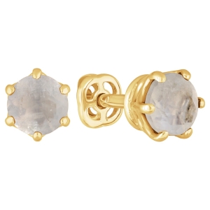 Женские Серьги Серебро Камень натуральный Лунный камень