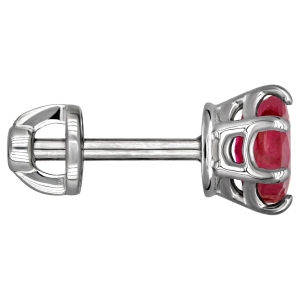 Женские Серьги Серебро Камень натуральный Рубин