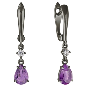 Женские Серьги Серебро Камень натуральный Аметист