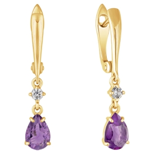 Женские Серьги Серебро Камень натуральный Аметист