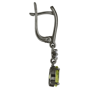 Женские Серьги Серебро Камень натуральный Хризолит