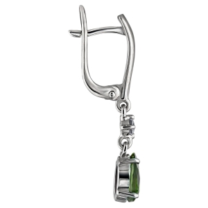 Женские Серьги Серебро Камень натуральный Хромдиопсид