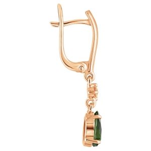 Женские Серьги Серебро Камень натуральный Хромдиопсид