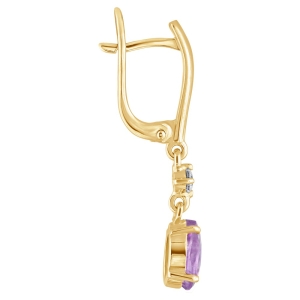 Женские Серьги Серебро Камень натуральный Аметист