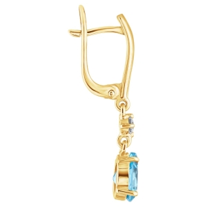 Женские Серьги Серебро Камень натуральный Топаз