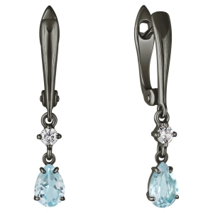 Женские Серьги Серебро Камень натуральный Топаз