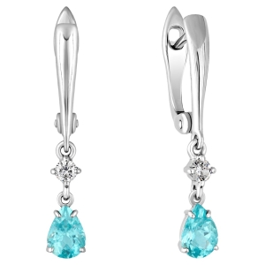 Женские Серьги Серебро Камень натуральный Апатит