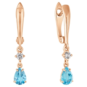 Женские Серьги Серебро Камень натуральный Топаз