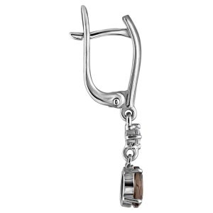 Женские Серьги Серебро Камень натуральный Раухтопаз