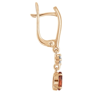 Женские Серьги Серебро Камень натуральный Цитрин