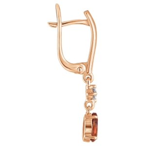 Женские Серьги Серебро Камень натуральный Цитрин