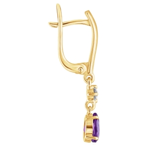 Женские Серьги Серебро Камень натуральный Аметист