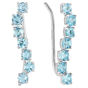 Женские Серьги Серебро Камень натуральный Топаз