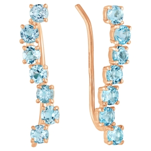 Женские Серьги Серебро Камень натуральный Топаз