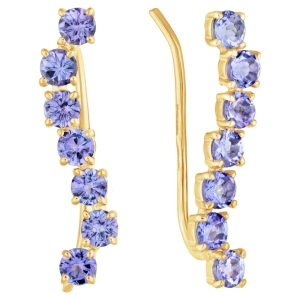 Женские Серьги Серебро Камень натуральный Танзанит