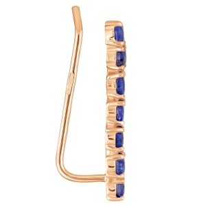 Женские Серьги Серебро Камень натуральный Сапфир