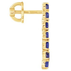 Женские Серьги Серебро Камень натуральный Сапфир