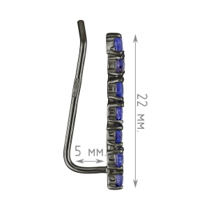 Женские Серьги Серебро Камень натуральный Сапфир