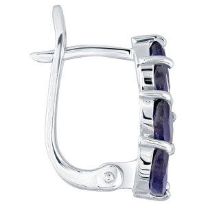 Женские Серьги Серебро Камень натуральный Сапфир