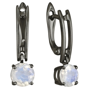 Женские Серьги Серебро Камень натуральный Лунный камень