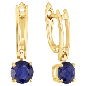 Женские Серьги Серебро Камень натуральный Сапфир