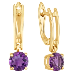 Женские Серьги Серебро Камень натуральный Аметист