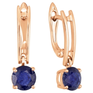 Женские Серьги Серебро Камень натуральный Сапфир